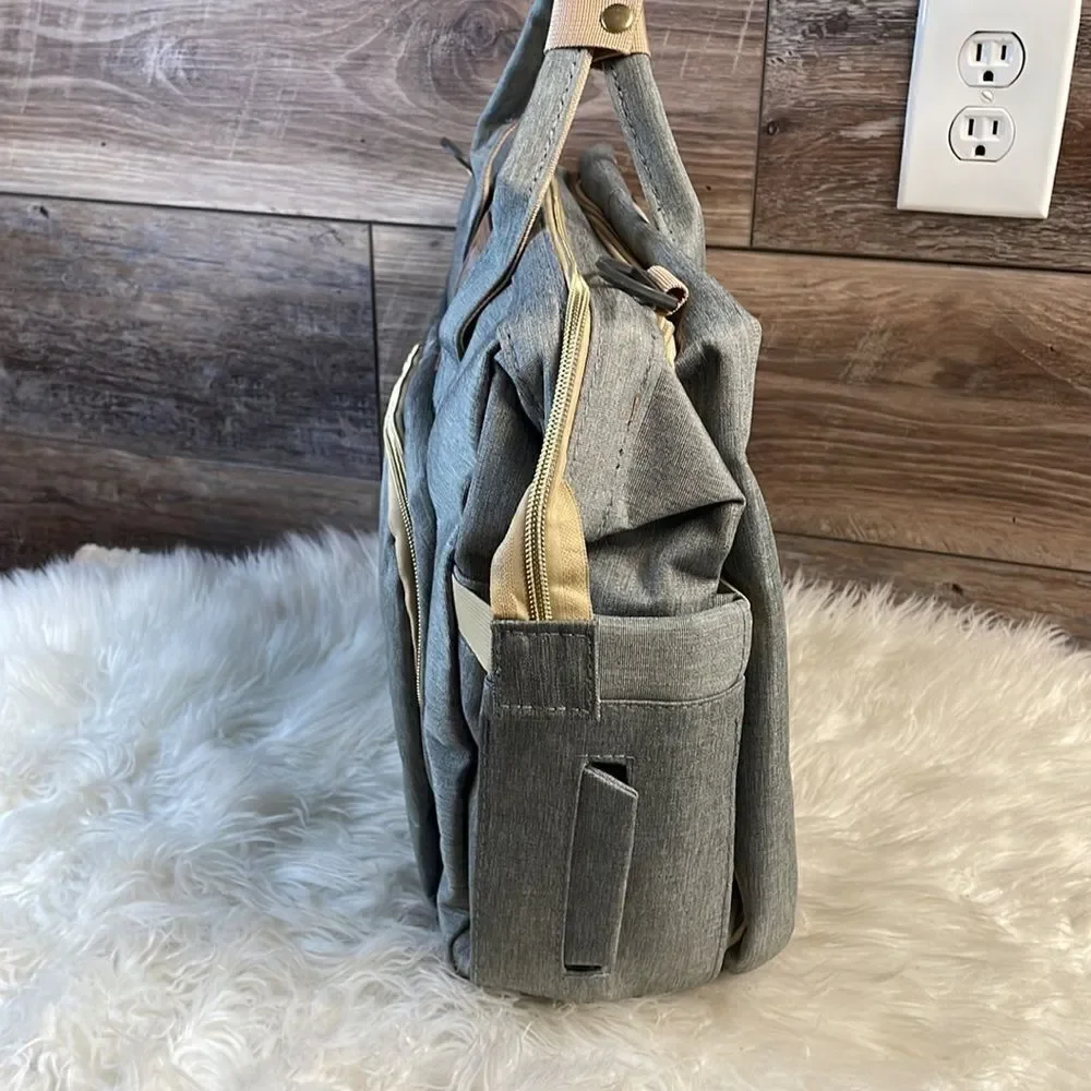Diaper Bag with Built in Changing Station and USB Plug Brand New NWOT